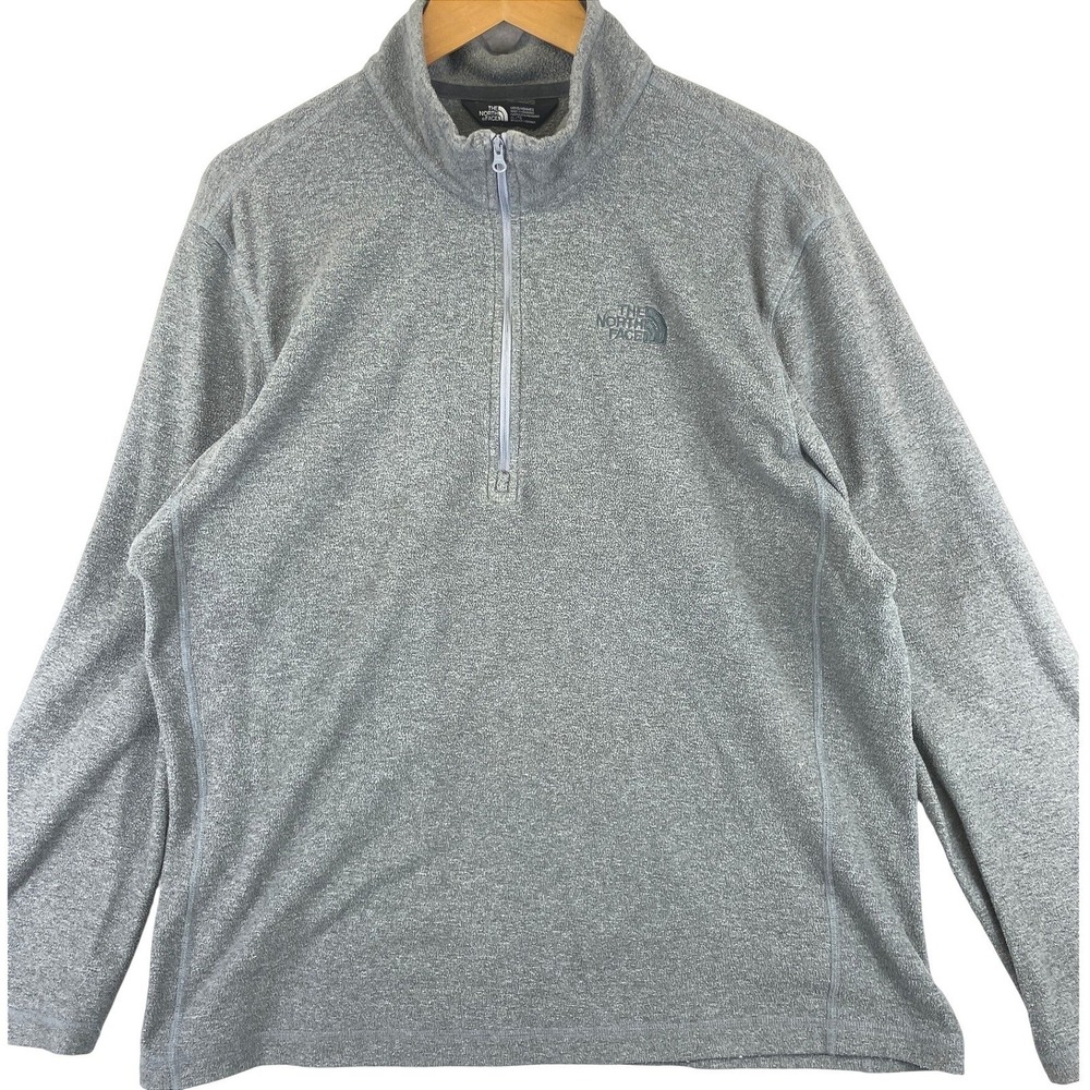 The North Face TKA Glacier Fleece Pullover Mens XL Gray Quarter Zip Gorpcore